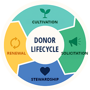 The Donor Lifecycle, Stewardship vs Cultivation